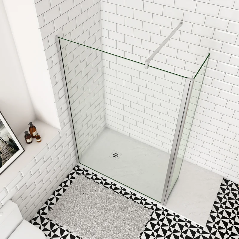 Océan paroi de douche 50-160cm + paroi latérale à l'italienne 50cm avec un retour pivotant et une barre standard 90cm