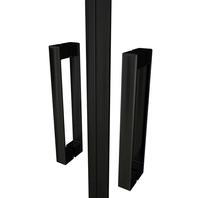 Océan Porte de douche battante noire 80 / 90 / 100x200cm profité noir et 8mm anti-calcaire