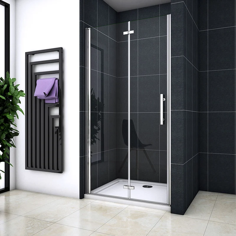 Océan Porte de douche pivotante 185cm porte de douche pilante en verre anti-calcaire