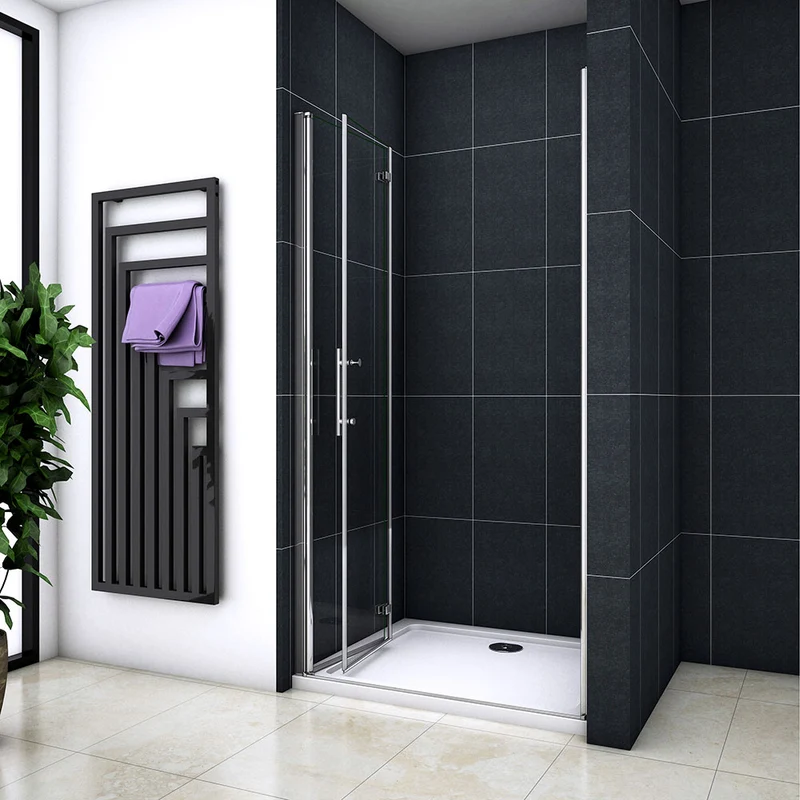 Océan Porte de douche pivotante 185cm porte de douche pilante en verre anti-calcaire