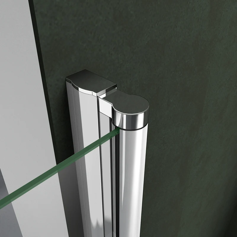 Océan Porte de douche pivotante installation en niche avec 6mm verre anti-calcaire