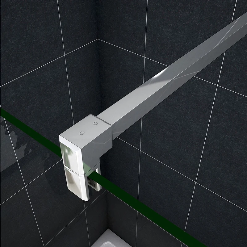 Océan Paroi de douche 78-158 x200cm paroi de douche à l'italienne avec les 2 barres de stabilisations