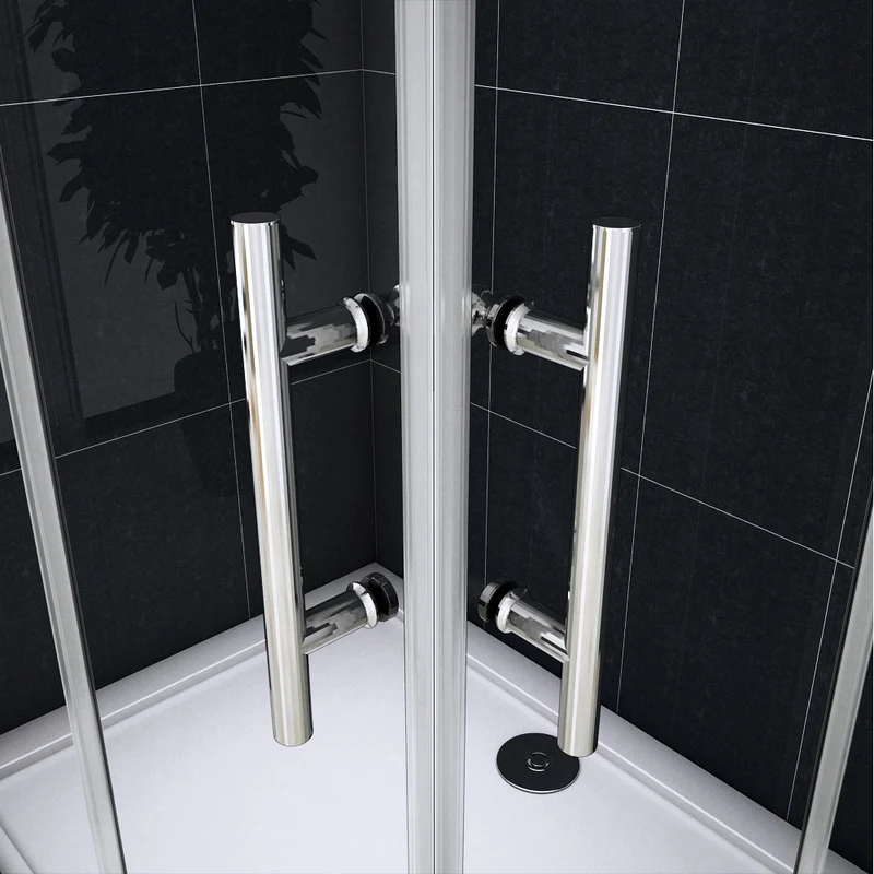 Cabine de douche 195cm en 6mm verre anticalcaire porte de douche coulissante l'accès d'angle
