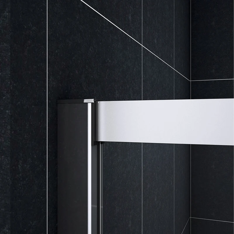 Cabine de douche 195cm en 6mm verre anticalcaire porte de douche coulissante l'accès d'angle