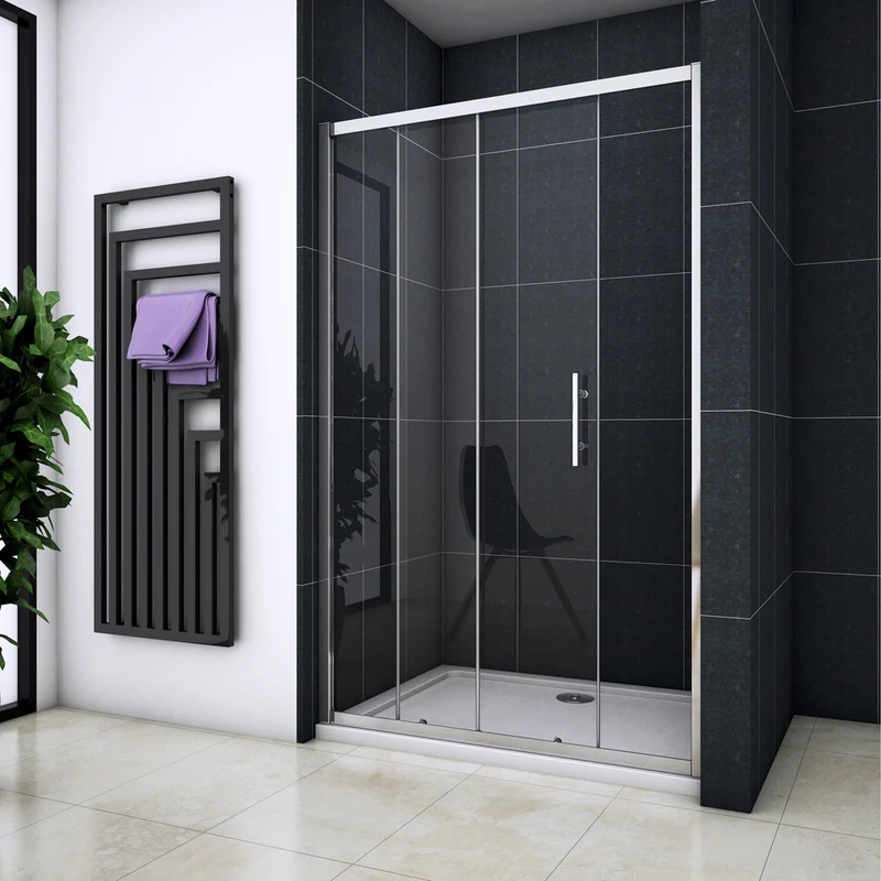 Porte de douche coulissante 100-140 x190cm en niche porte de douche Océan