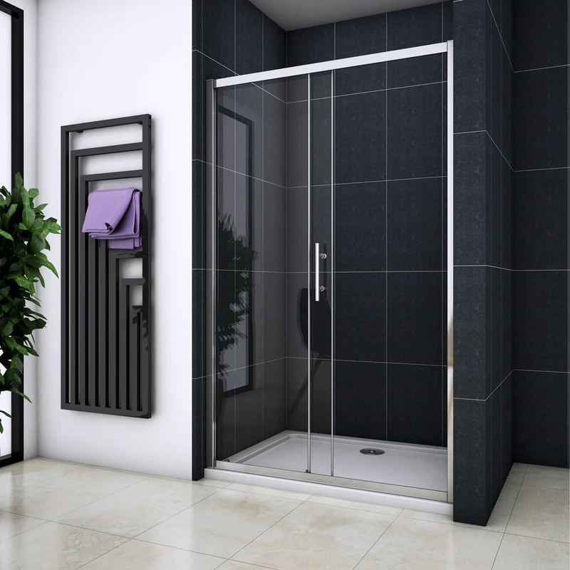 Porte de douche coulissante 100-140 x190cm en niche porte de douche Océan
