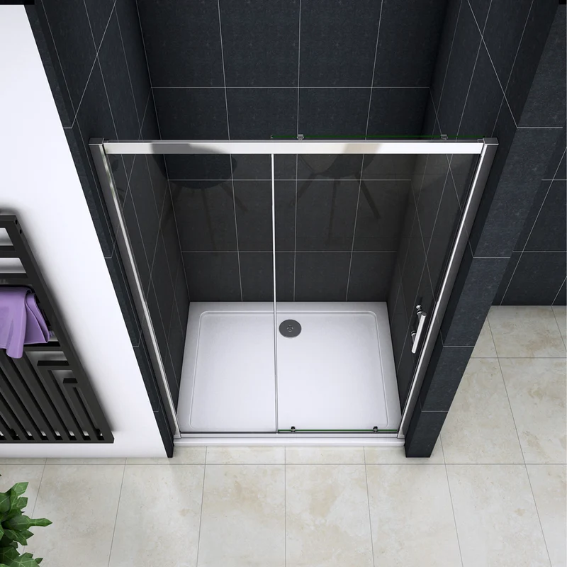 Porte de douche coulissante 100-140 x190cm en niche porte de douche Océan