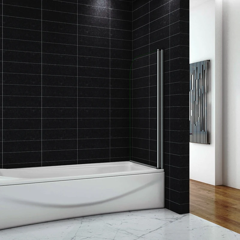 Pare-baignoire 80x140cm Océan écran de baignoire 6mm verre anticalcaire