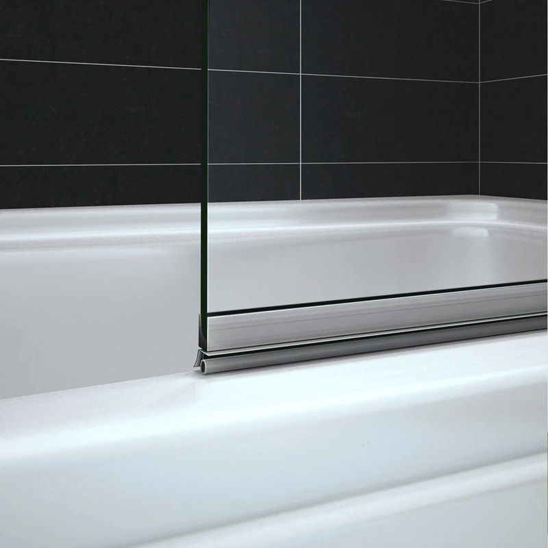 Pare-baignoire 80x140cm Océan écran de baignoire 6mm verre anticalcaire