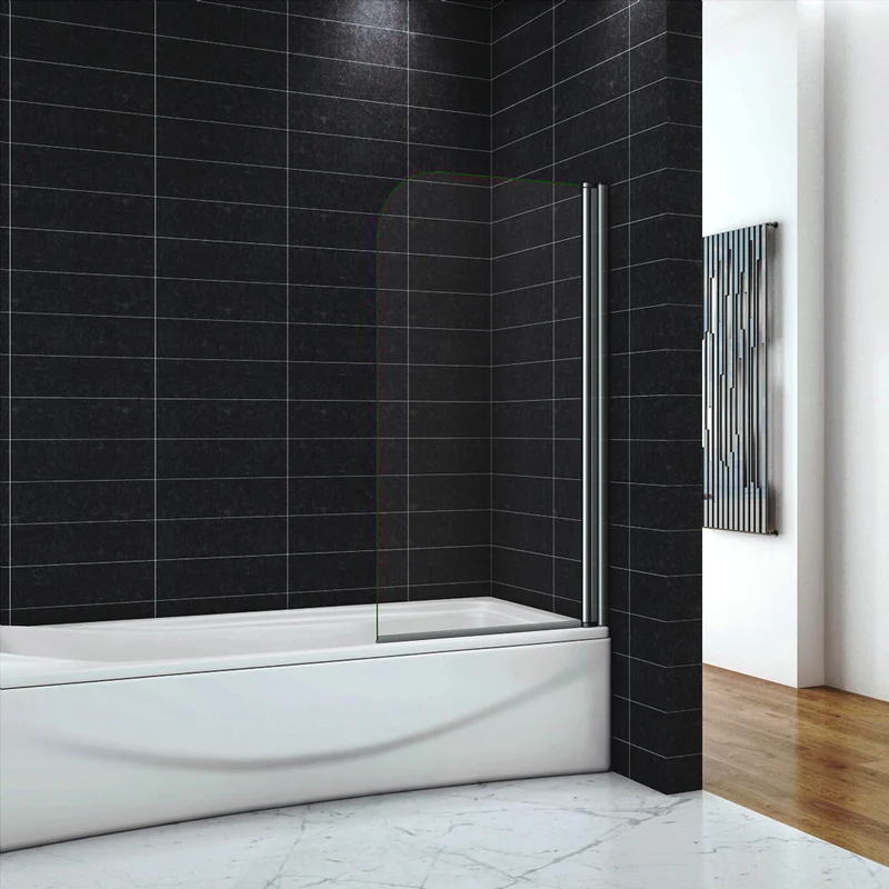 Pare-baignoire 80x140cm Océan écran de baignoire 6mm verre anticalcaire