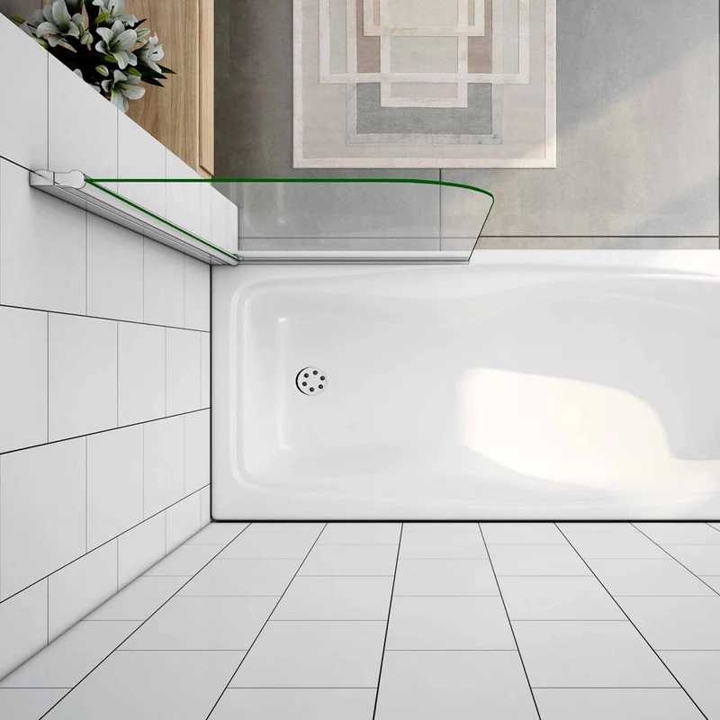 Pare-baignoire 70x130cm Océan écran de baignoire 5mm verre anticalcaire