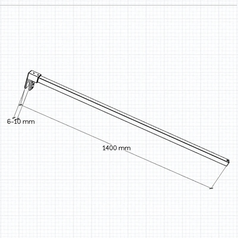 Paroi de douche en 8mm verre avec vitrification nano (anticalcaire) livré avec une barre carrée 140cm
