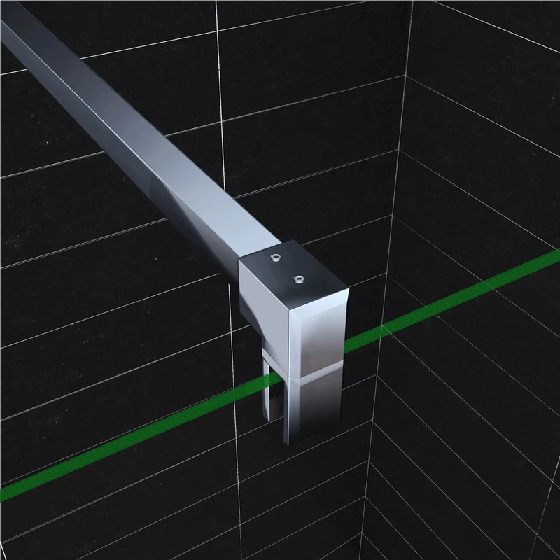 Paroi de douche en 8mm verre avec vitrification nano(anticalcaire) livré avec une barre carrée 90cm