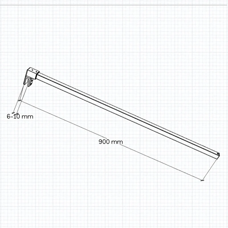 Paroi de douche en 8mm verre avec vitrification nano(anticalcaire) livré avec une barre carrée 90cm