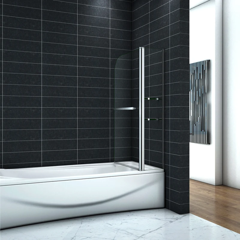 Pare-baignoire 100 / 120x140cm Océan écran de baignoire 6mm verre de sécurité
