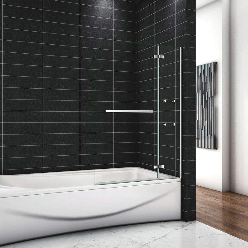 Pare-baignoire 90 / 100 / 120 x140cm Océan écran de baignoire 5mm verre de sécurité