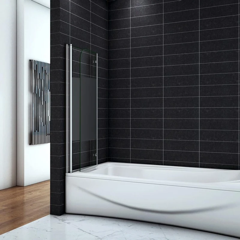 Pare-baignoire 90 / 100 / 120 x140cm Océan écran de baignoire 6mm verre anticalcaire
