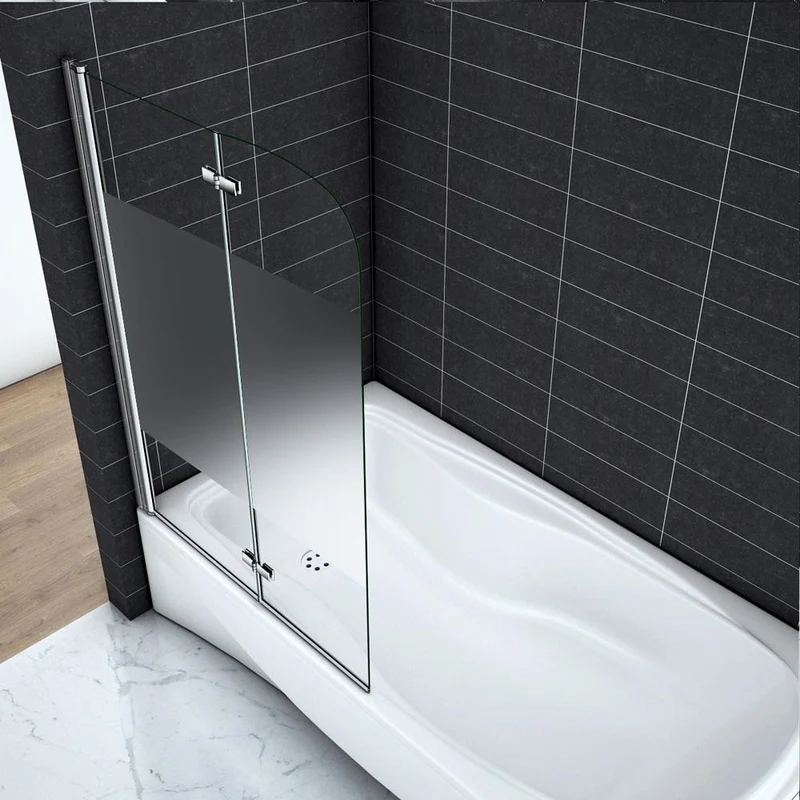 Pare-baignoire 90 / 100 / 120 x140cm Océan écran de baignoire 6mm verre anticalcaire