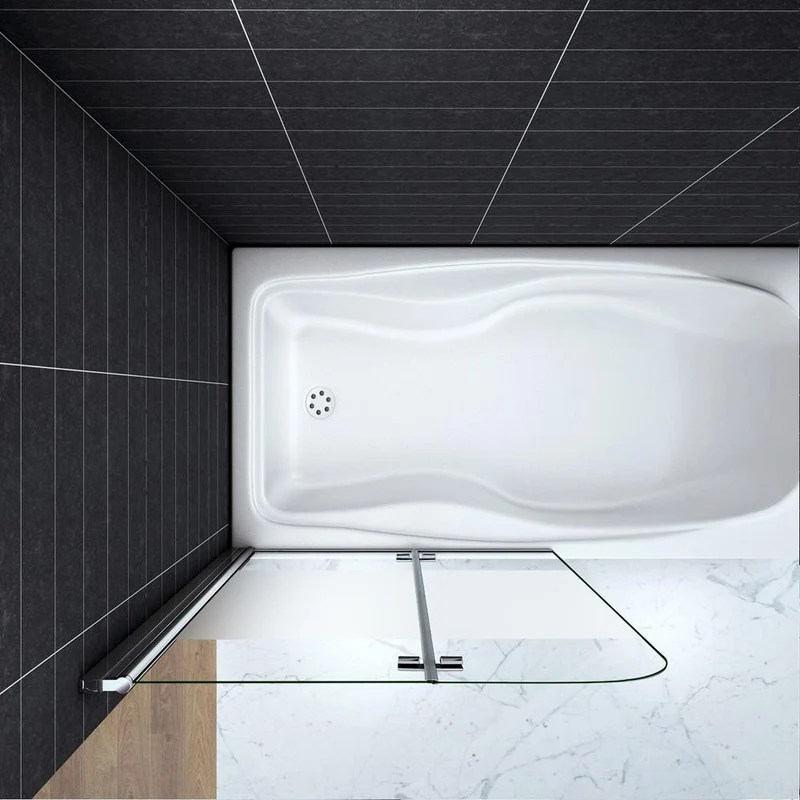 Pare-baignoire 90 / 100 / 120 x140cm Océan écran de baignoire 6mm verre anticalcaire