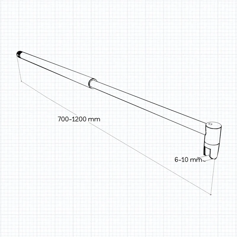 Paroi de douche 50-160 x 200 cm en 8mm verre avec vitrification nano(anticalcaire) livré avec une barre 70-120cm