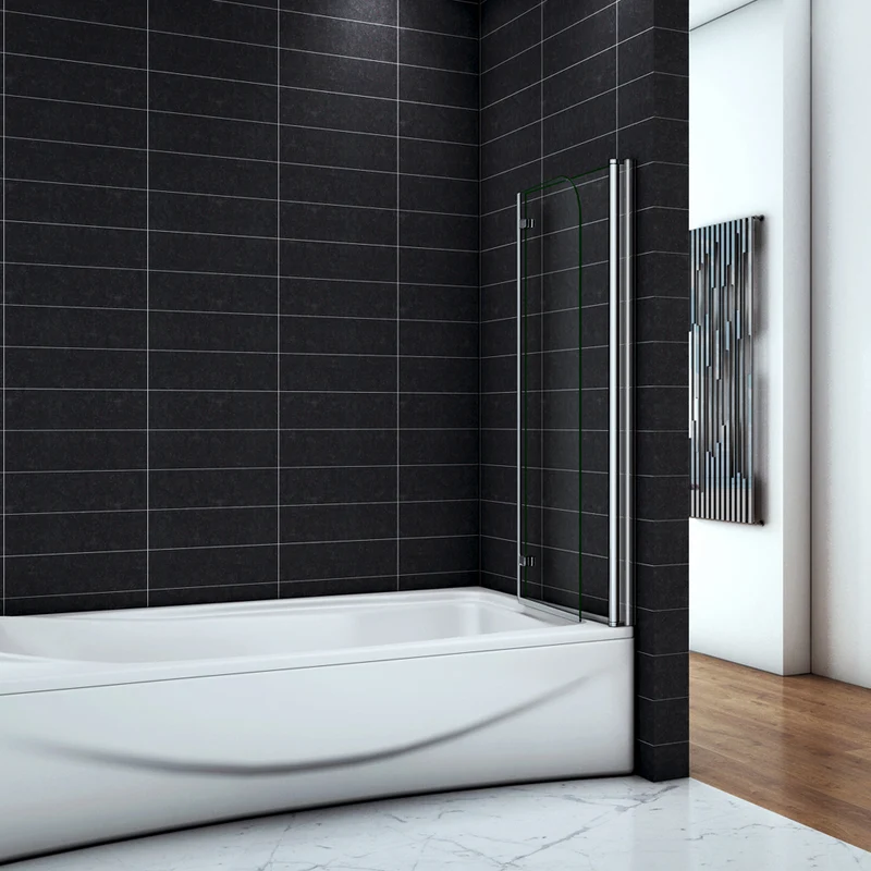 Océan Pare-baignoire 90 / 100 / 110 / 120x140cm Océan écran de baignoire 6mm verre anticalcaire