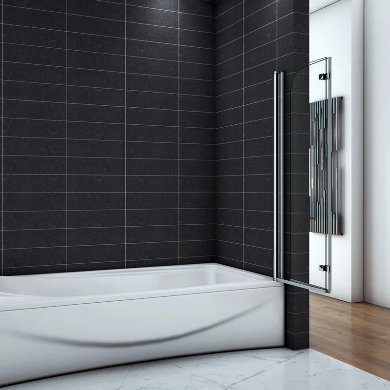 Océan Pare-baignoire 90 / 100 / 110 / 120x140cm Océan écran de baignoire 6mm verre anticalcaire