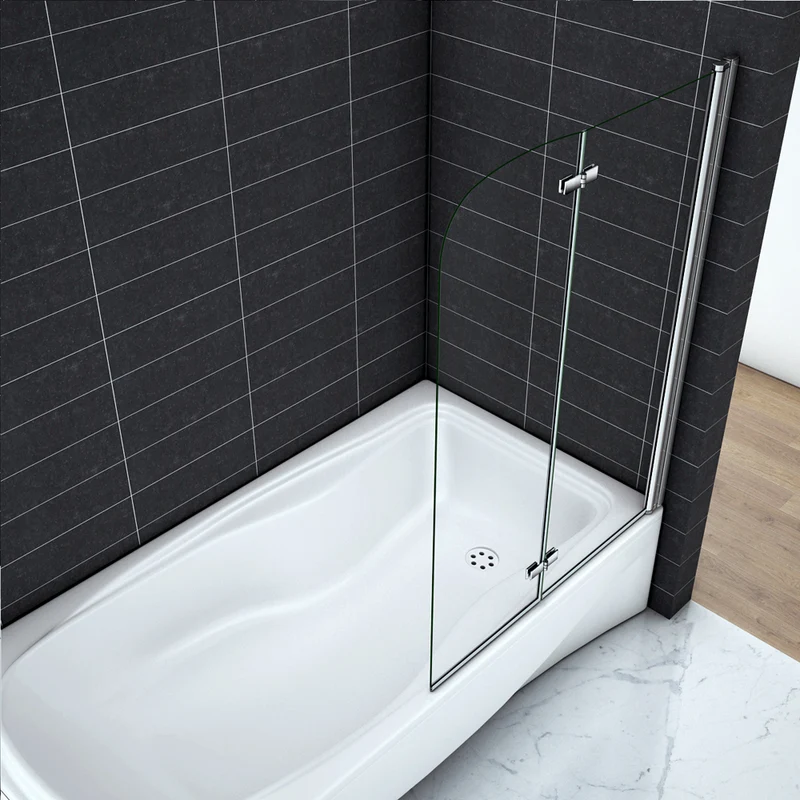 Océan Pare-baignoire 90 / 100 / 110 / 120x140cm Océan écran de baignoire 6mm verre anticalcaire