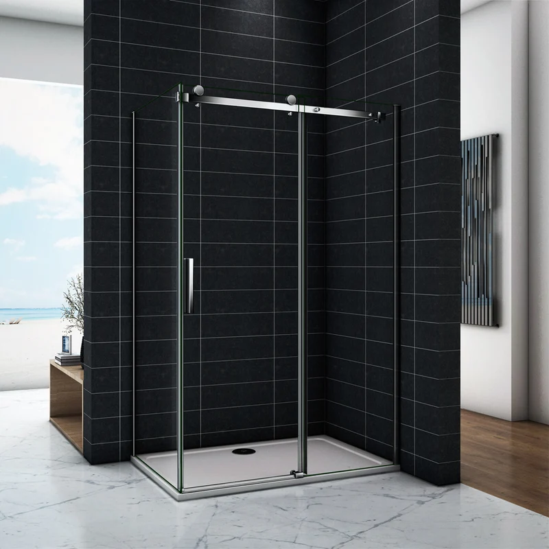 Cabine de douche 100 - 160 x 70 / 80 / 90 / 100 x 195cm en 8mm verre anticalcaire modèle de Baras