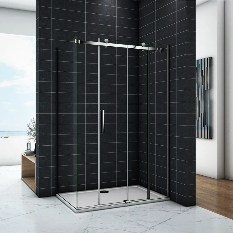 Cabine de douche 100 - 160 x 70 / 80 / 90 / 100 x 195cm en 8mm verre anticalcaire modèle de Baras