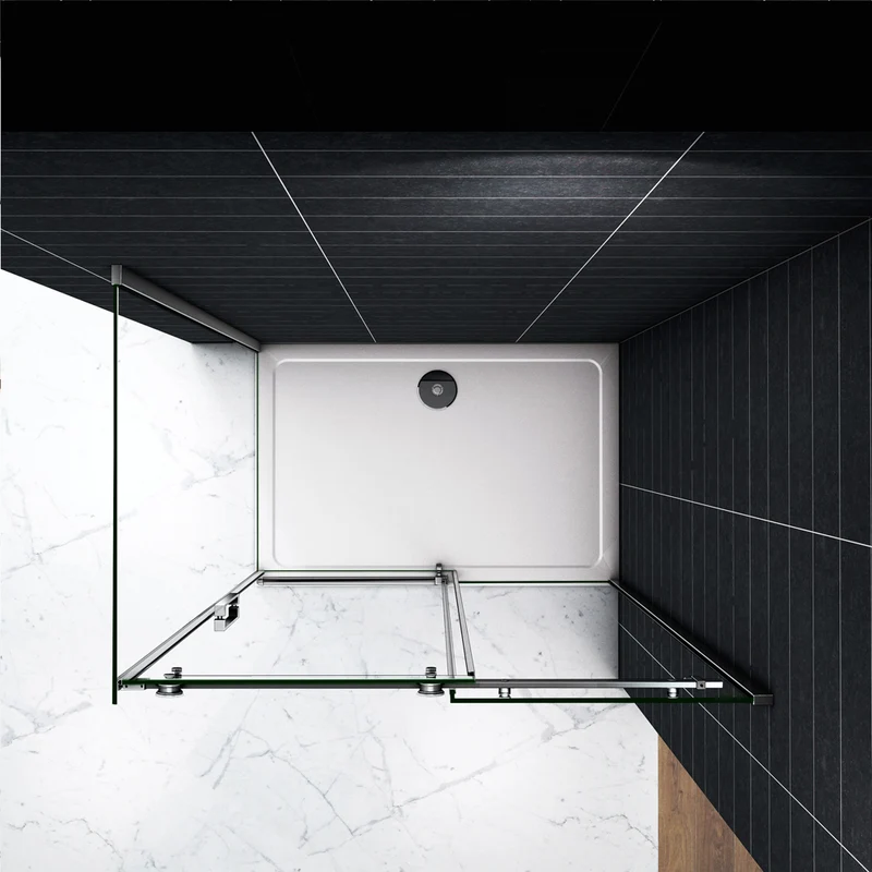 Cabine de douche 100 - 160 x 70 / 80 / 90 / 100 x 195cm en 8mm verre anticalcaire modèle de Baras