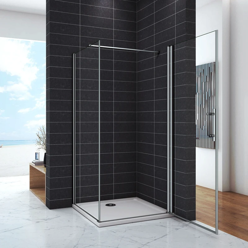 Cabine de douche 187 / 197cm en 6mm verre anticalcaire modèle de Vécoutis