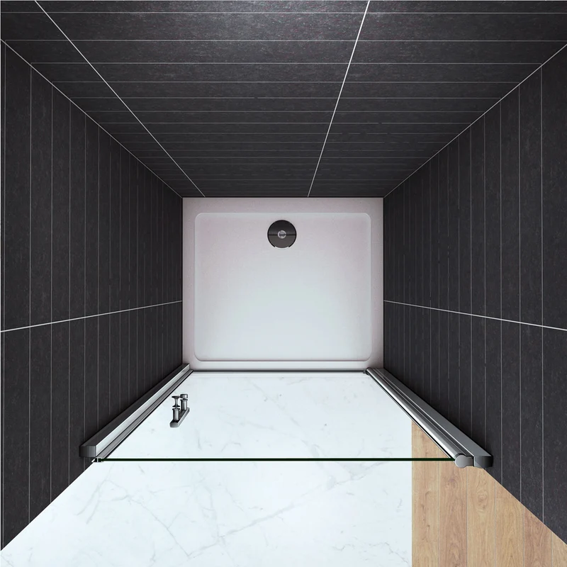 Océan Porte de douche 70 / 76 / 80 / 90 x187cm en 6mm verre anticalcaire insinstallation en niche modèle d'Héci