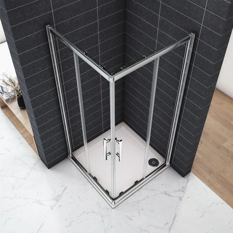 Cabine de douche 185 / 195 cm en 6mm verre securit insinstallation en angle modèle de Cilo