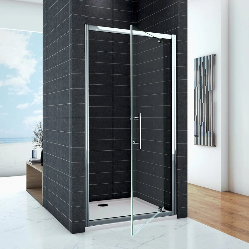 Porte de douche 76 / 80 / 90 x185cm en 6mm verre securit insinstallation en angle modèle d'Ansa