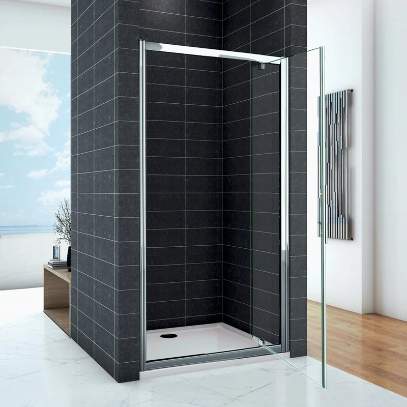 Porte de douche 76 / 80 / 90 x185cm en 6mm verre securit insinstallation en angle modèle d'Ansa