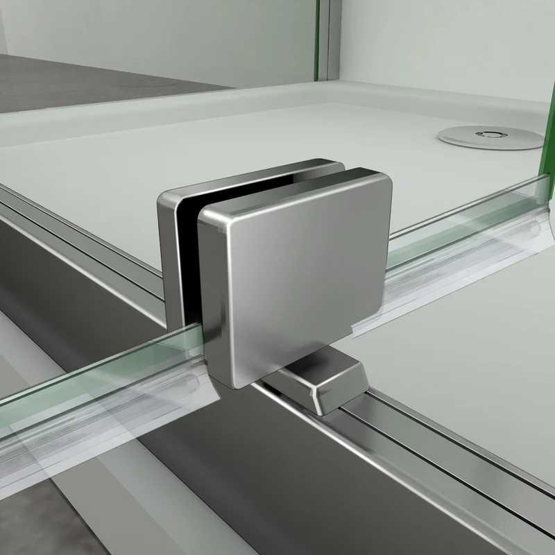 Porte de douche 76 / 80 / 90 x185cm en 6mm verre securit insinstallation en angle modèle d'Ansa