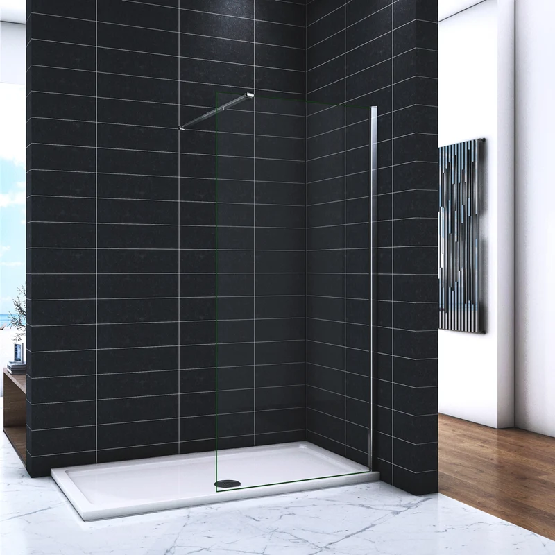 Paroi de douche en 8mm verre avec vitrification nano(anticalcaire) livré avec une barre standard 90cm