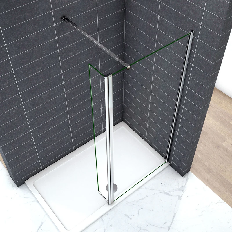 Paroi de douche avec volet pivotant 30x200cm modèle d' Itaroi avec une barre 73-120cm