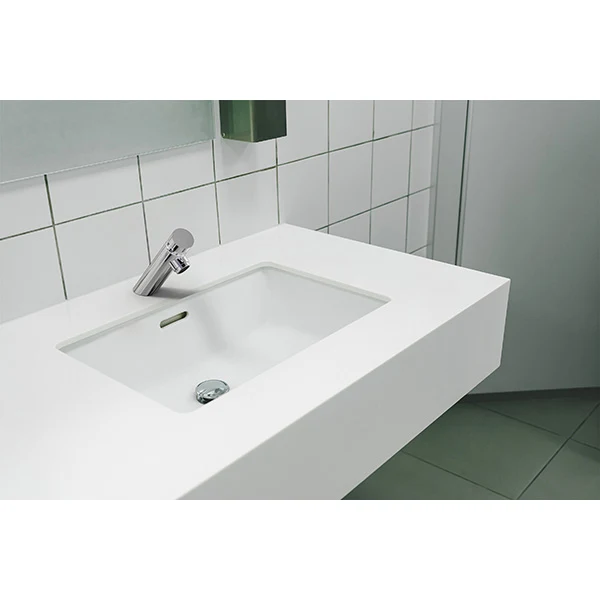 Robinet poussoir temporisé - lavabo installation sur plan
