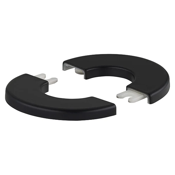 Rosace ronde a agrafes noire (x2)