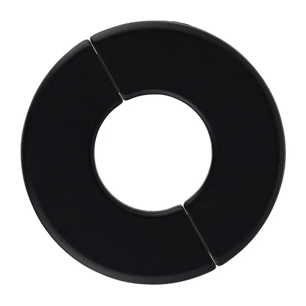 Rosace ronde a agrafes noire (x2)