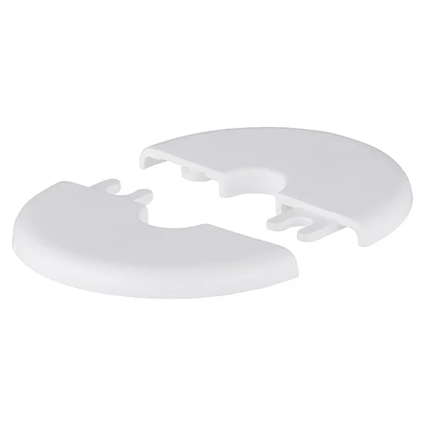 Rosace ronde a agrafes blanc (x2)