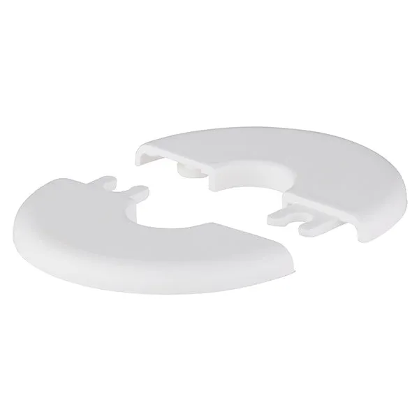 Rosace ronde a agrafes blanc (x2)
