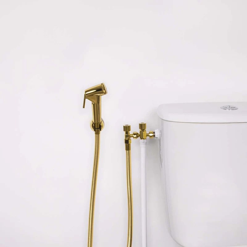 Kit hygiène WC doré
