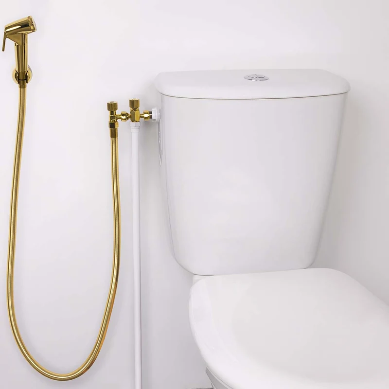 Kit hygiène WC doré