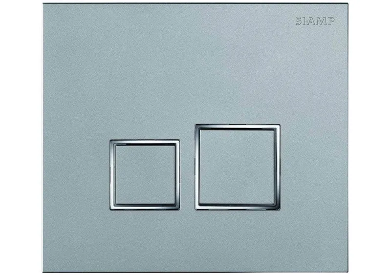 Plaque De Commande Double Volume Square - Ingénio - Inox/Inserts Brillants - 31204260 - Siamp