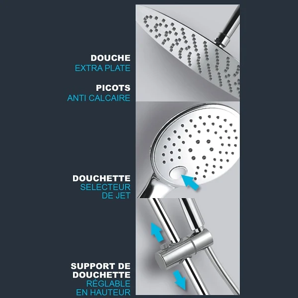 Colonne de douche tête plate PALOMA