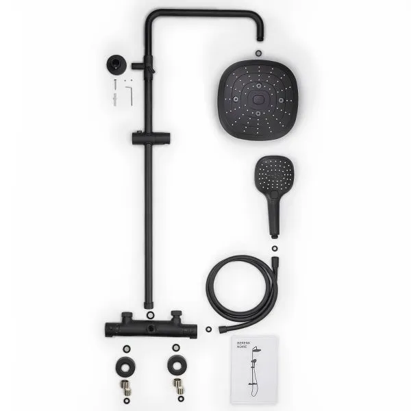 Colonne de Douche Thermostatique Noire BERENS
