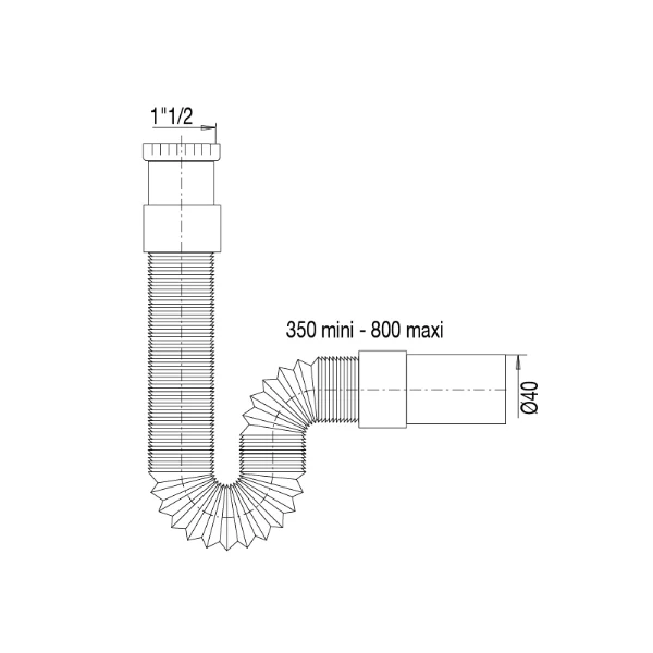 Flexible de vidange évier
