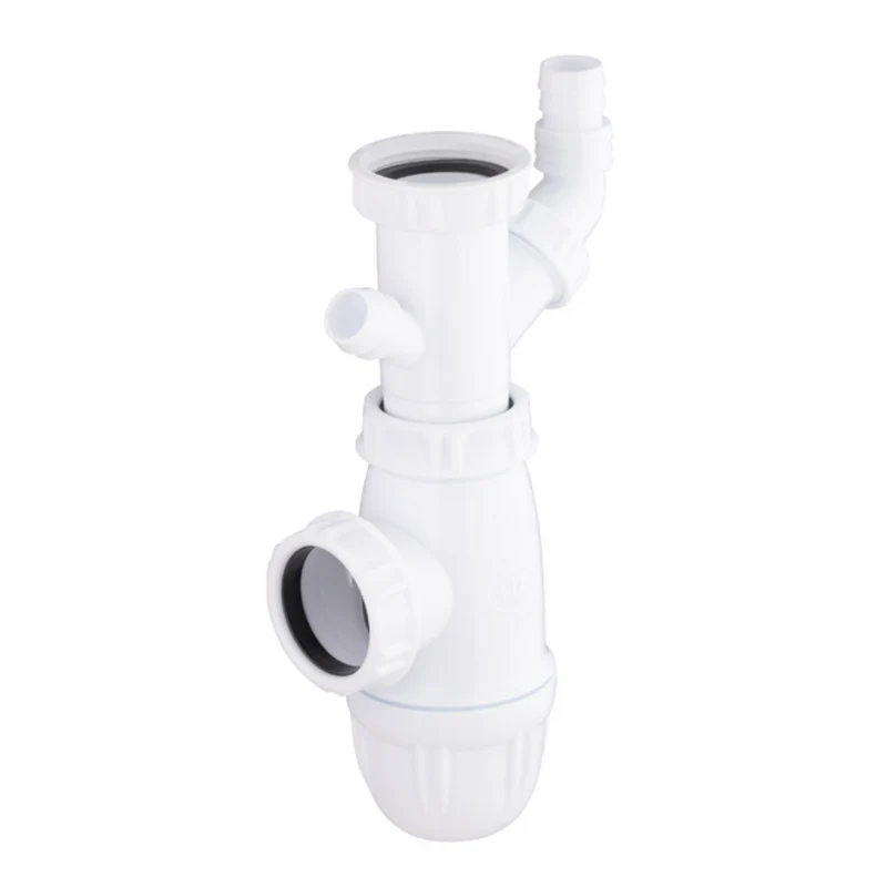 Siphon évier NF diamètre 40 avec 2 prises machine à laver